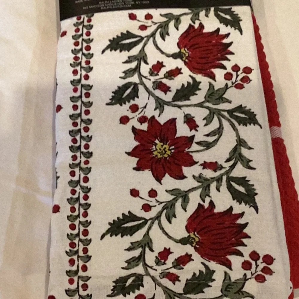 LAUREN Ralph Lauren Christmas Kitchen Towels - set of 3 towels